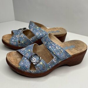 ALEGRIA Sierra Sandals Blue Floral Size EU 40